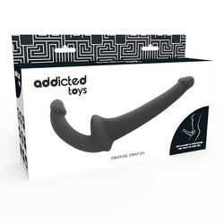 ADDICTED TOYS - DILDO CON ARNÉS SIN SUJECIÓN NEGRO