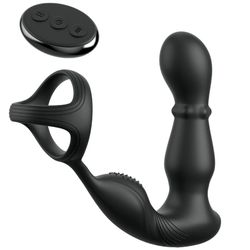 ANAL FANTASY ELITE COLLECTION - ANILLO Y MASAJEADOR ANAL VIBRADOR CON CONTROL REMOTO