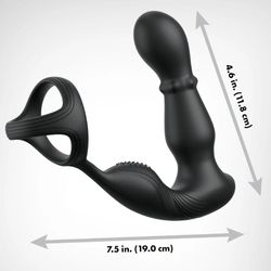 ANAL FANTASY ELITE COLLECTION - ANILLO Y MASAJEADOR ANAL VIBRADOR CON CONTROL REMOTO