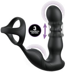 ANAL FANTASY ELITE COLLECTION - ANILLO Y MASAJEADOR ANAL VIBRADOR CON CONTROL REMOTO