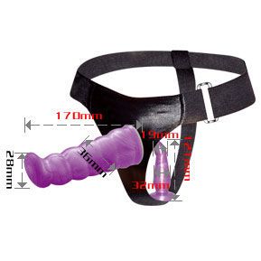 BAILE - ARNÉS ANAL Y VAGINAL FEMENINO LILA PUNTO G 17 CM