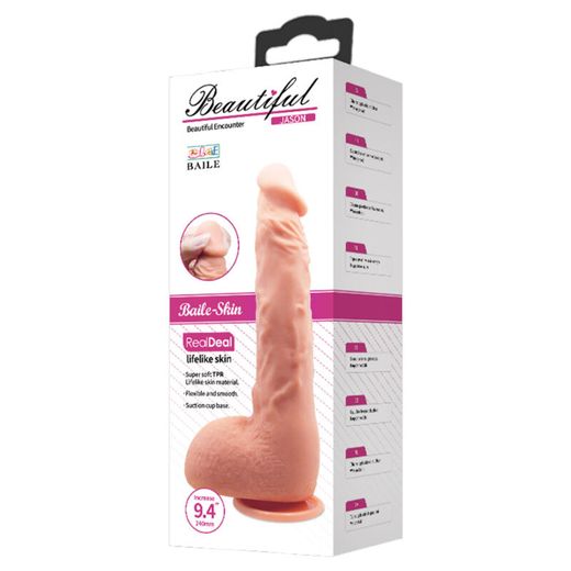 BAILE - DILDO REALÍSTICO JASON NATURAL 24 CM