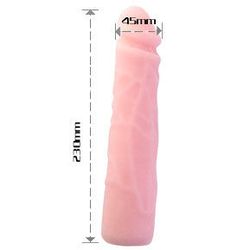 BAILE - DILDO SILICONA TACTO PIEL REALÍSTICO 23 CM
