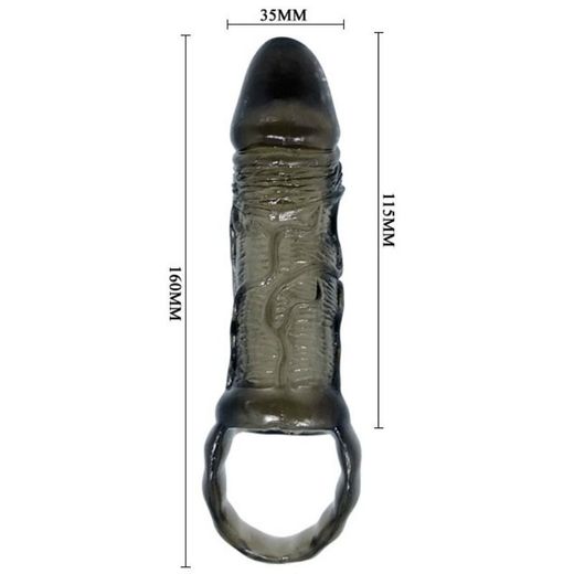 BAILE - FUNDA EXTENSORA PENE CON STRAP PARA TESTÍCULOS 11.5 CM