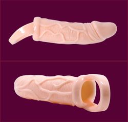 BAILE - FUNDA EXTENSORA PENE CON VIBRACIÓN Y STRAP PARA TESTÍCULOS 13.5 CM