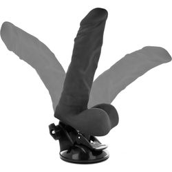 BASECOCK - VIBRADOR REALÍSTICO ARTICULABLE CONTROL REMOTO NEGRO 21 CM -O- 5 CM