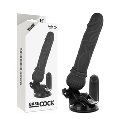 BASECOCK - VIBRADOR REALÍSTICO CONTROL REMOTO NEGRO 19.5 CM -O- 4 CM