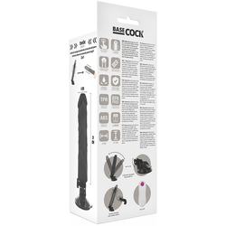 BASECOCK - VIBRADOR REALÍSTICO CONTROL REMOTO NEGRO 21 CM -O- 4 CM