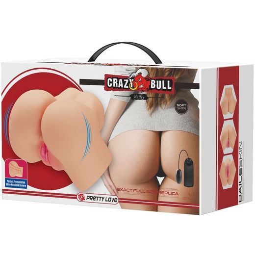 CRAZY BULL - VAGINA Y ANO REALÍSTICOS VIBRADOR HAILEY