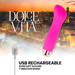 DOLCE VITA - VIBRADOR RECARGABLE ONE ROSA 7 VELOCIDADES
