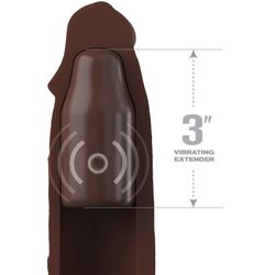 FANTASY X- TENSIONS - PIPEDREAMS SLEEVE 22,86 CM + 7,62 CM PLUG REMOTE BROWN