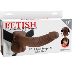 FETISH FANTASY SERIES - 9 ARNÉS CON TESTÍCULOS HUECO MAN 22.9 CM MARRÓN