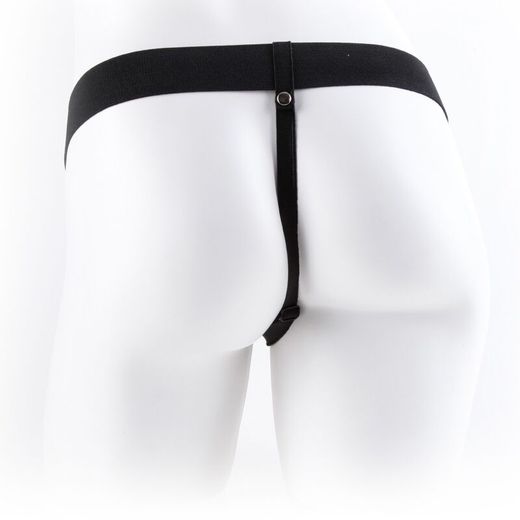 FETISH FANTASY SERIES - ARNÉS AJUSTABLE CONTROL REMOTO PENE REALÍSTICO CON TESTÍCULOS 23 CM