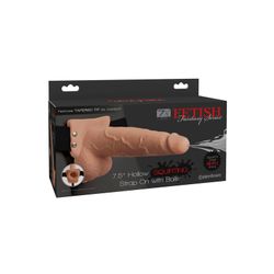 FETISH FANTASY SERIES - ARNÉS AJUSTABLE PENE REALÍSTICO CON TESTÍCULOS SQUIRTING 19 CM
