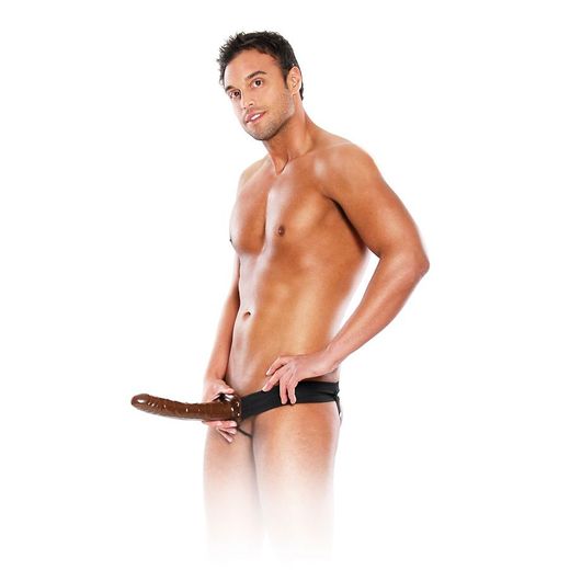 FETISH FANTASY SERIES - ARNÉS HUECO AJUSTABLE CHOCOLATE 22 CM