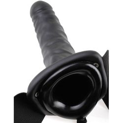 FETISH FANTASY SERIES - ARNÉS VIBRADOR HUECO 19 CM NEGRO