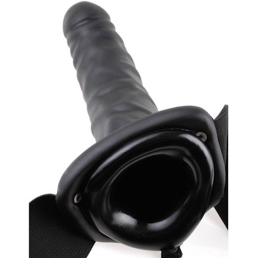 FETISH FANTASY SERIES - ARNÉS VIBRADOR HUECO 19 CM NEGRO