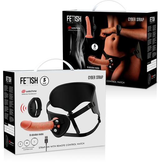 FETISH SUBMISSIVE CYBER STRAP - ARNÉS CON DILDO CONTROL REMOTO TECNOLOGÍA WATCHME S