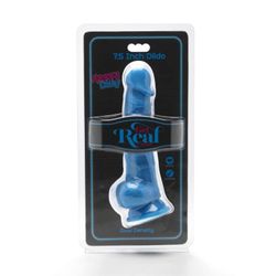 GET REAL - HAPPY DICKS 19 CM CON TESTÍCULOS AZUL