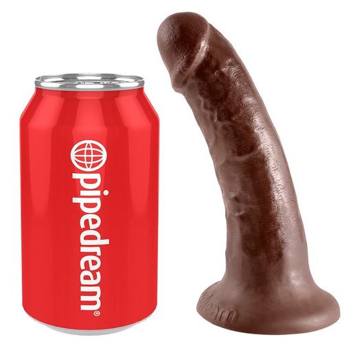 KING COCK - 6" PENE MARRÓN 15.2 CM