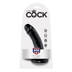 KING COCK - 6" PENE NEGRO 15.2 CM
