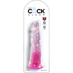 KING COCK - CLEAR PENE REALÍSTICO 19.7 CM ROSA