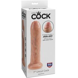 KING COCK - DILDO REALÍSTICO UNCUT NATURAL 21 CM