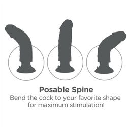 KING COCK - DILDO VIBRADOR MARRÓN 17.78 CM