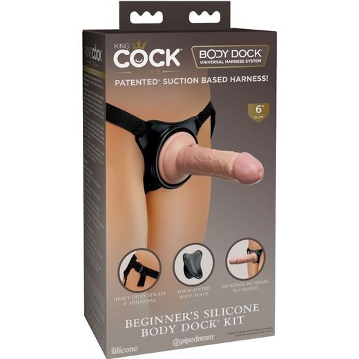 KING COCK - ÉLITE ARNÉS AJUSTABLE PARA PRINCIPIANTES CON DILDO 15.2 CM