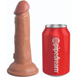 KING COCK - ÉLITE DILDO REALÍSTICO SILICONA 15.2 CM CARAMELO