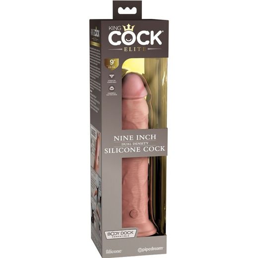 KING COCK - ÉLITE DILDO REALÍSTICO SILICONA 23 CM