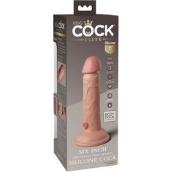 KING COCK - ÉLITE DILDO REALÍSTICO VIBRADOR & SILICONA 15.2 CM