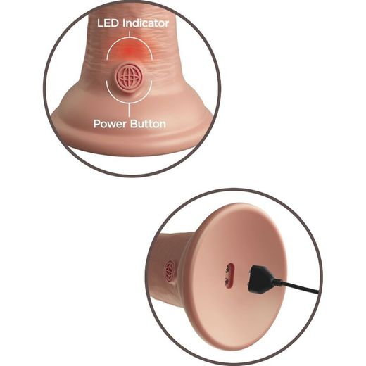 KING COCK - ÉLITE DILDO REALÍSTICO VIBRADOR & SILICONA 20.3 CM