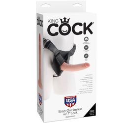 KING COCK - HARNESS CON PENE REALÍSTICO 17.8 CM