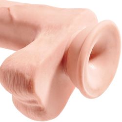 KING COCK - PENE REALÍSTICO 3D CON TESTÍCULOS 24.8 CM NATURAL