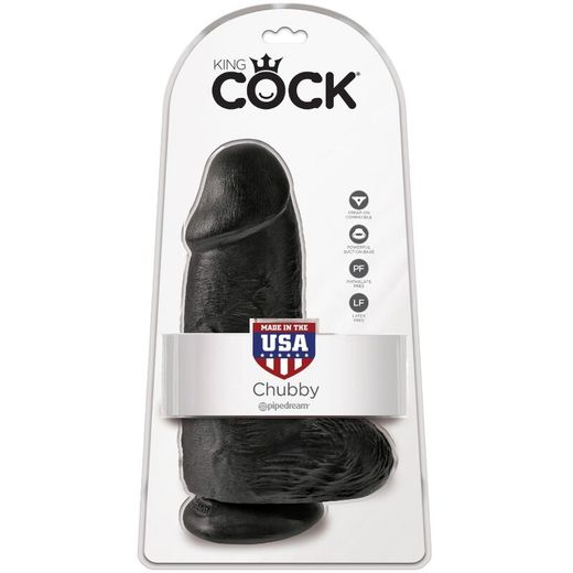 KING COCK - PENE REALÍSTICO CHUBBY 23 CM NEGRO