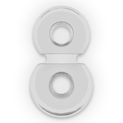POWERING - SUPER FLEXIBLE Y RESISTENTE ANILLO PENE DOBLE PR09 CLEAR