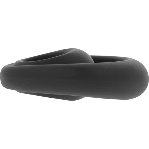 POWERING - SUPER FLEXIBLE Y RESISTENTE ANILLO PENE Y TESTÍCULOS  PR14  NEGRO