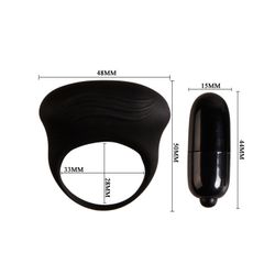 PRETTY LOVE - BERTRAM ANILLO VIBRADOR NEGRO