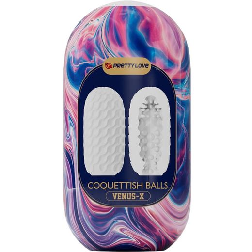 PRETTY LOVE - COQUETTISH BALLS MASTURBADOR MASCULINO SILICONA BLANCO