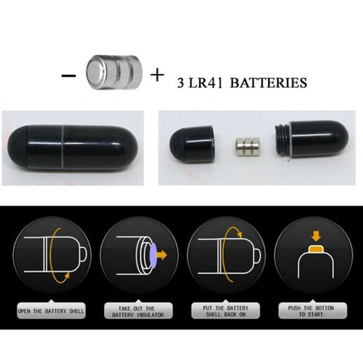 PRETTY LOVE - FLIRTATION DEDAL CON VIBRACIÓN STEWARD NEGRO