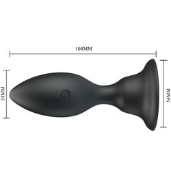 PRETTY LOVE - PLUG ANAL VIBRADOR NEGRO