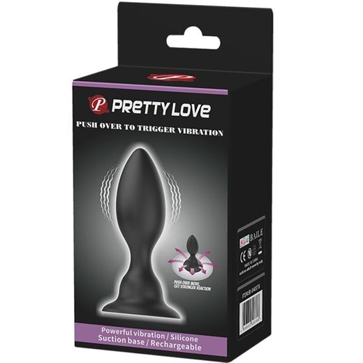PRETTY LOVE - PLUG ANAL VIBRADOR NEGRO