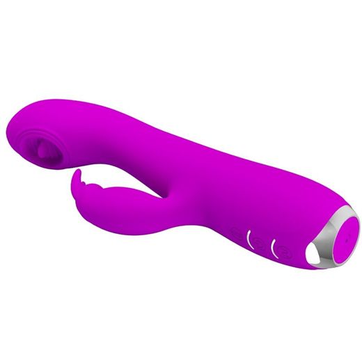 PRETTY LOVE - RACHEL VIBRADOR RECARGABLE CON ONDAS ESTIMULADORAS MORADO