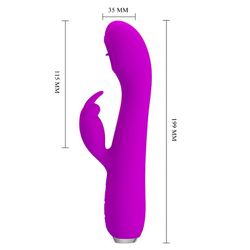 PRETTY LOVE - RACHEL VIBRADOR RECARGABLE CON ONDAS ESTIMULADORAS MORADO