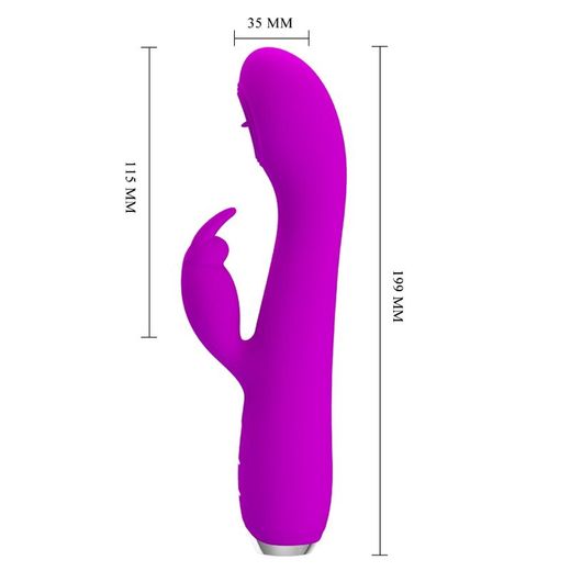PRETTY LOVE - RACHEL VIBRADOR RECARGABLE CON ONDAS ESTIMULADORAS MORADO