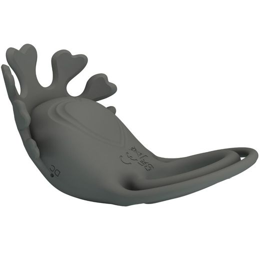 PRETTY LOVE - RUBEN DOBLE ANILLO VIBRADOR CON ESTIMULADOR GRIS