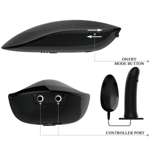 PRETTY LOVE - VITO STRAP ON CON DILDO HUECO Y VIBRACIÓN 17.3 CM