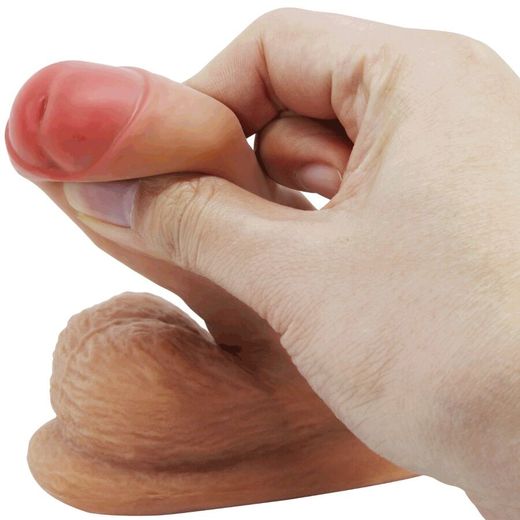 PRETTY LOVE - WARNELL DILDO ULTRA REALÍSTICO Y ELÁSTICO 9.5 CM MULATO