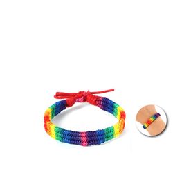 PRIDE - PULSERA TRENZADA BANDERA ARCOÍRIS